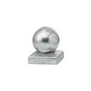 Stolplock med knopp 71x71mm Silver/Grå