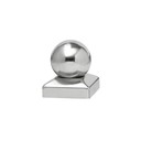 Stolplock med knopp 71x71mm Silver