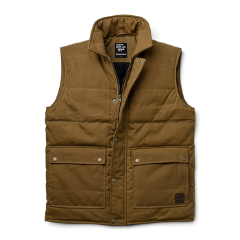 Hudson - Midweight Padded Canvas Vest Olive