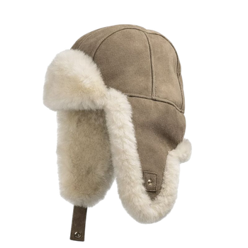 Vintermössa Eskimå - Fårskinn, Brun