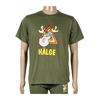 T-Shirt mit Hälge-Druck Grün