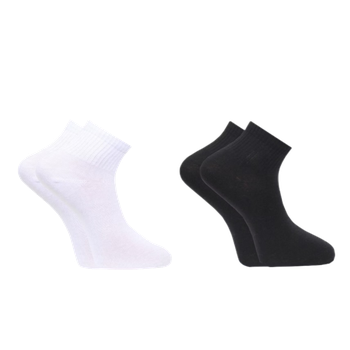 C-Sole Quarter Tennissocke mit Frotteesohle – 2er-Pack Schwarz