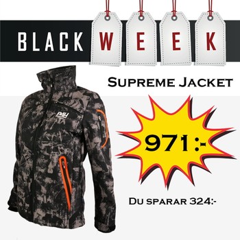 Jaktjacka softshell dam, Supreme Jacket - Black Camo