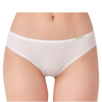 Damenslip im 1er-Pack, Bambus Weiß