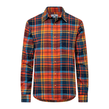 Gebürstetes Flanellhemd – Mount Zero Orange Kombination