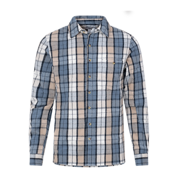 Gebürstetes Flanell-Overshirt – Mount Zero Hellblau