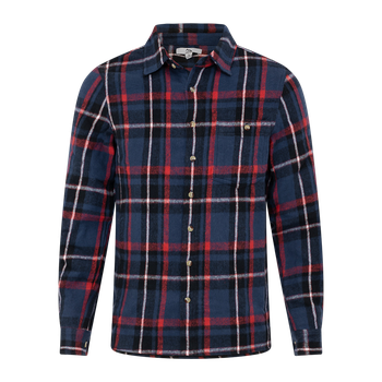 Gebürstetes Flanell-Overshirt – Mount Zero Blau