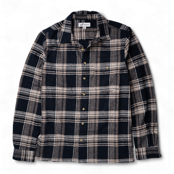 Heavy Flannel Overshirt – North Edge Navyblå