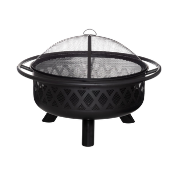 Feuerkorb Livingston – Outdoor-Feuerstelle mit Grillrost