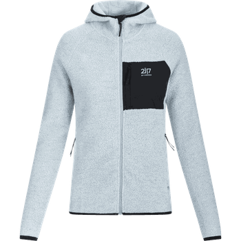 Skord ullpilehoodie Dam Isblå