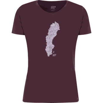 Apelviken t-shirt med tryck Dam Apelviken t-shirt med tryck Dam Dk-Plum