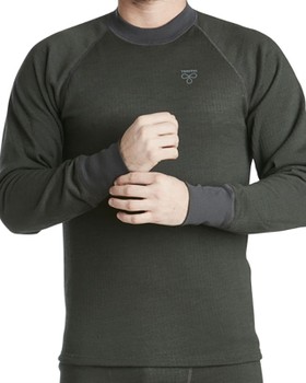 Base Layer, Round neck, Termo Wool Original Dark Green