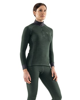 Underställströja, Hög krage med Zip, Dam, Termo Wool Original