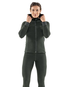 Underställströja, Hoodie Full Zip, Dam, Termo Wool Original