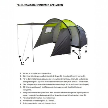 Familjetält / campingtält, Apelviken