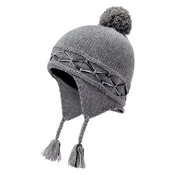 Klassische Strickmütze Grau