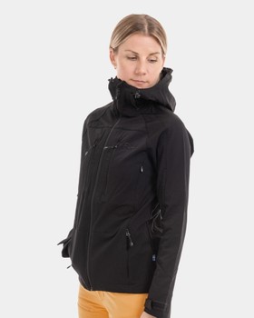 Friluftsjacka Duralite 4-vägs stretch, P4H - Dam Svart