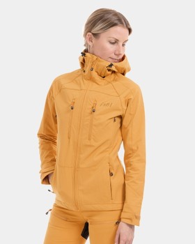 Friluftsjacka Duralite 4-vägs stretch, P4H - Dam Gul