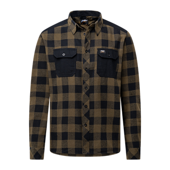 Vildmarksskjorta i flanell, P4H Grön comb