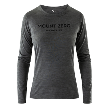 Mount Zero Merino-Unterhemd Rundhals – Damen Grau