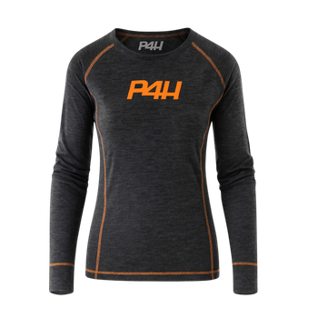 P4H Merino Underställströja - 100% merinoull – Dam Grå