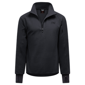 P4H Fleecepullover Half-Zip Schwarz