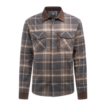 Vapiti Gebürstetes Flanellhemd – Herren Grün