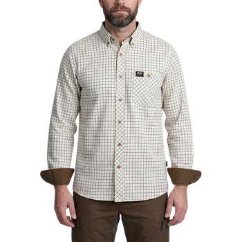 Tattersallskjorta i bomull Offwhite/Black