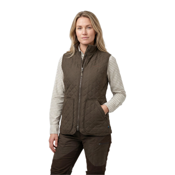 Klassisk Quiltad Jakt- och Outdoorväst Mörkgrön