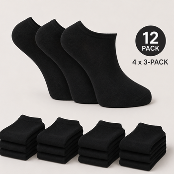 Sneakersocken Capital 12er-Pack Schwarz