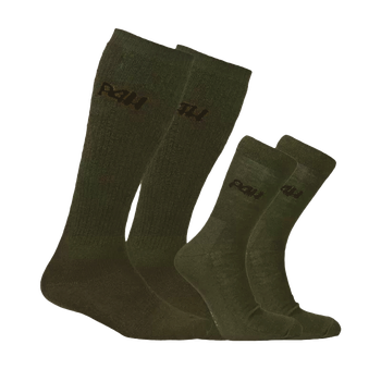 P4H Combo Sockpaket – Merinoull Grön