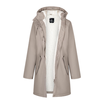 Gefütterter Regenmantel für Damen – Mount Zero Beige