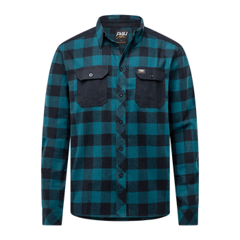 Vildmarksskjorta i flanell, P4H Petrol comb