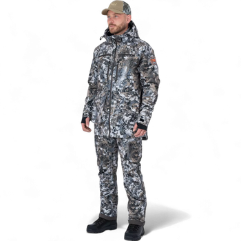 RECON XT – Jagdset, Jacke und Hose mit Hosenträgern, Grau/Tarn, P4H