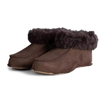 Fårskinnstofflor Herr Brun/Mörkbrun