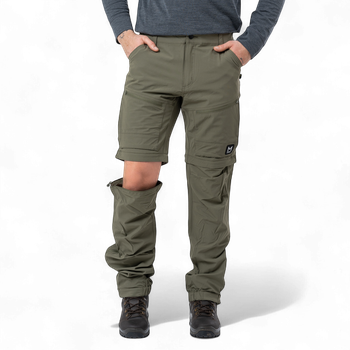 Fritidsbyxa Mount Zero Zip off - Herr Mörkgrön