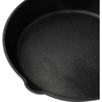 Gjutjärnspanna med långt handtag