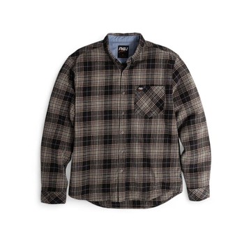 Hunter-Hemd aus gebürstetem Flanell Schwarz