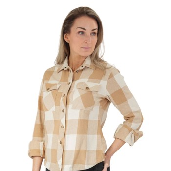 Women's Robust flannel shirt Beige