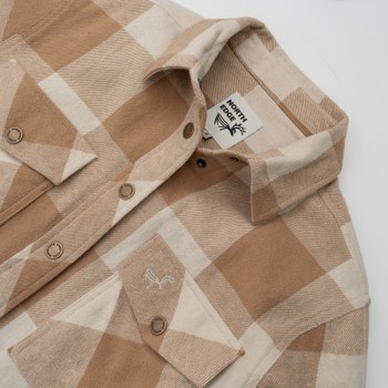 Women's Robust flannel shirt Beige