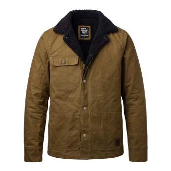 Rambler - Teddy-Lined Waxed Canvas Jacket Olive