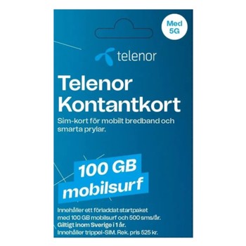 Telenor Kontantkort 100 GB Telenor Kontantkort 100 GB