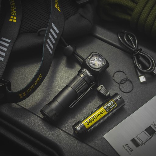 Headlamp/flashlight SH18, 2000 lumens