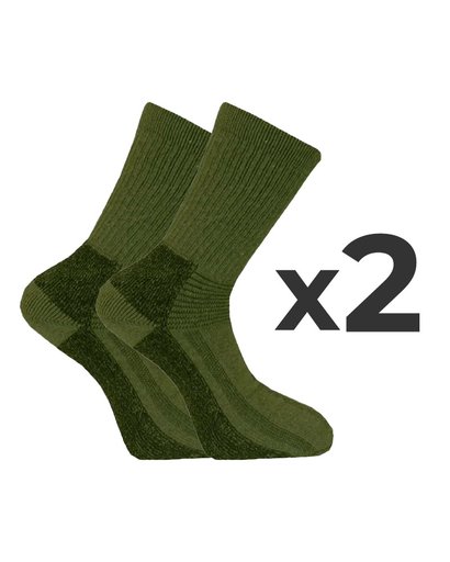 Hunter-Socken Wollfrottee 2er-Pack, grün Hunter-Socken Wollfrottee 2er-Pack, grün