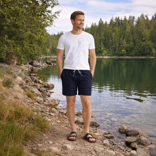 Navy Swim Shorts – Regular Fit