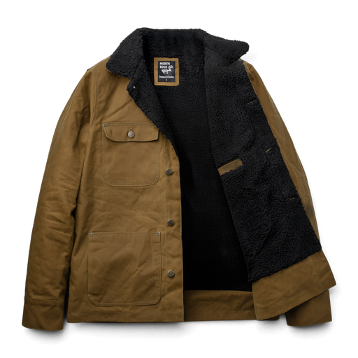 Rambler - Gewachste Canvasjacke mit Teddyfutter