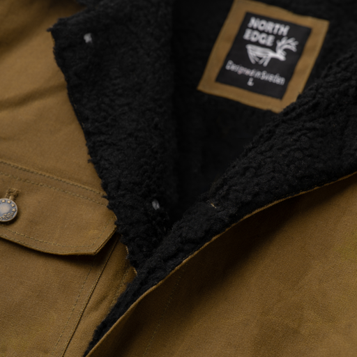 Rambler - Gewachste Canvasjacke mit Teddyfutter