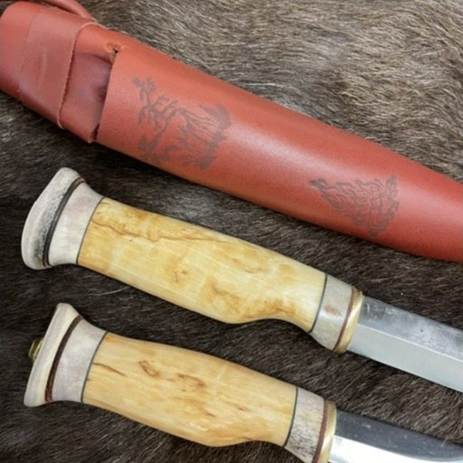 Double Knife Curly Birch Elk