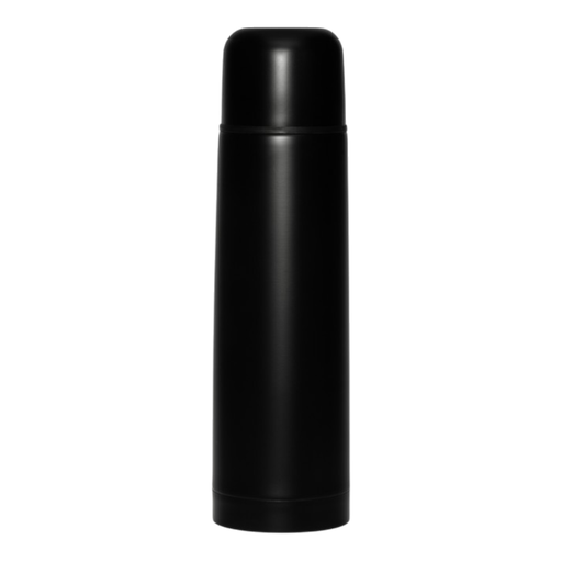 Thermosflasche aus Edelstahl, Mattschwarz Thermosflasche aus Edelstahl, Mattschwarz