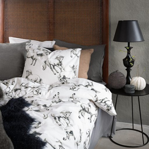 Bettwäsche-Set 2-teilig, Lipizzaner – Grau